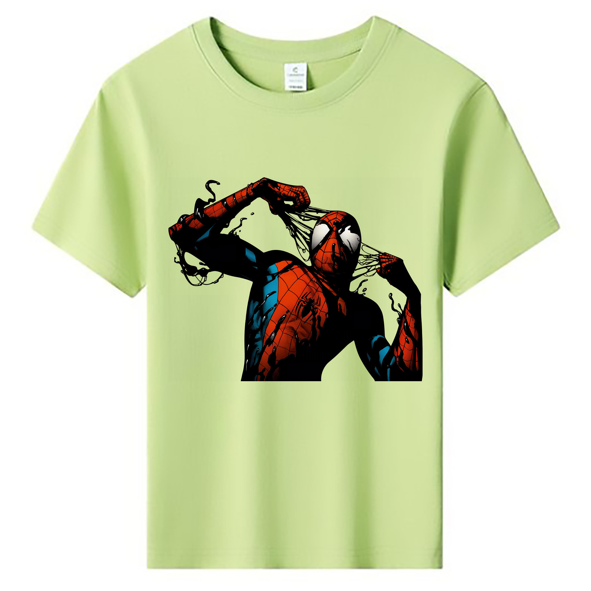 Spider Man スパイダーマン 綿100％キッズTシャツ（フロントプリント）